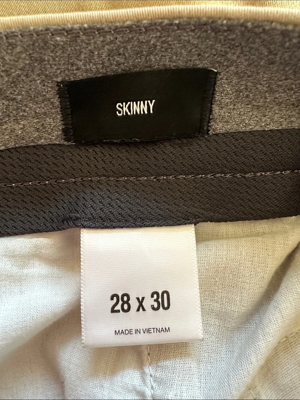Express Men's Skinny Chinos in Beige